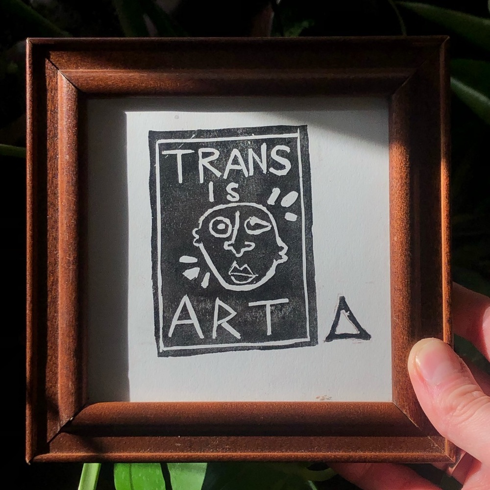 Trans handmade art print!